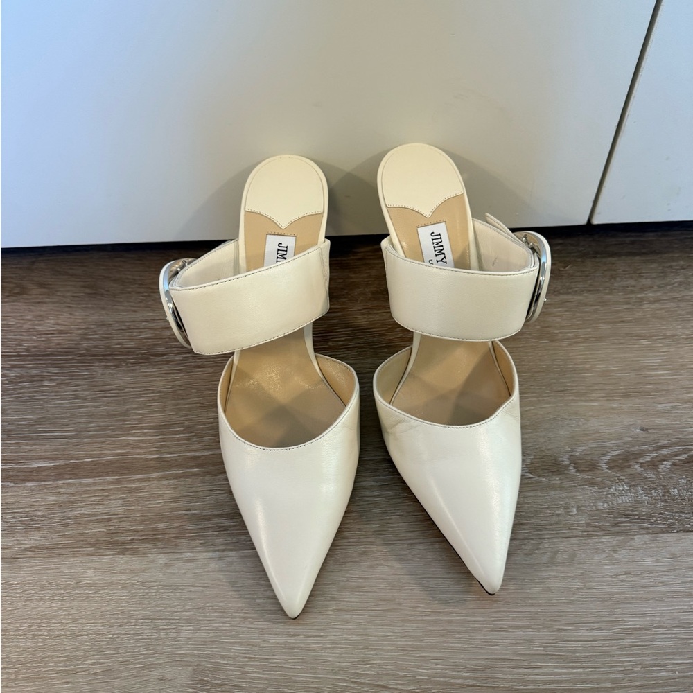 Jimmy Choo - Maggie Pointed Toe Mules - Picture 2 of 6